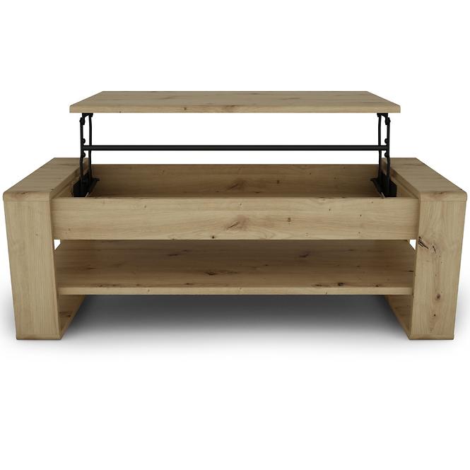 Dohányzóasztal Capannoli lift top tölgy artisan/fehér