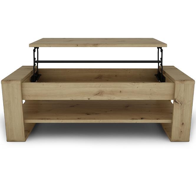 Dohányzóasztal Capannoli lift top tölgy artisan/fekete