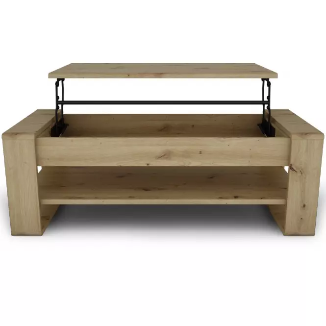 Dohányzóasztal Capannoli lift top tölgy artisan/fekete,5