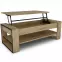Dohányzóasztal Capannoli lift top tölgy artisan/fekete,6