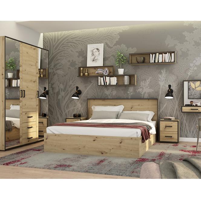 Fésülködő asztal Capannoli tölgy artisan/fekete,5