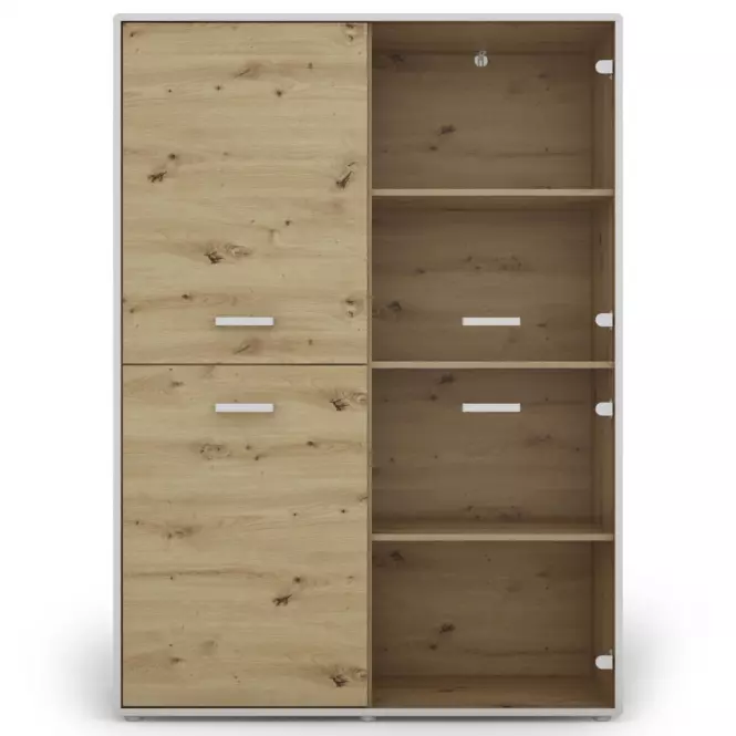 Vitrin Capannoli 120 2d2g tölgy artisan/fehér,3