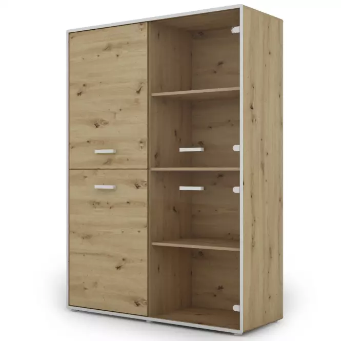 Vitrin Capannoli 120 2d2g tölgy artisan/fehér,4