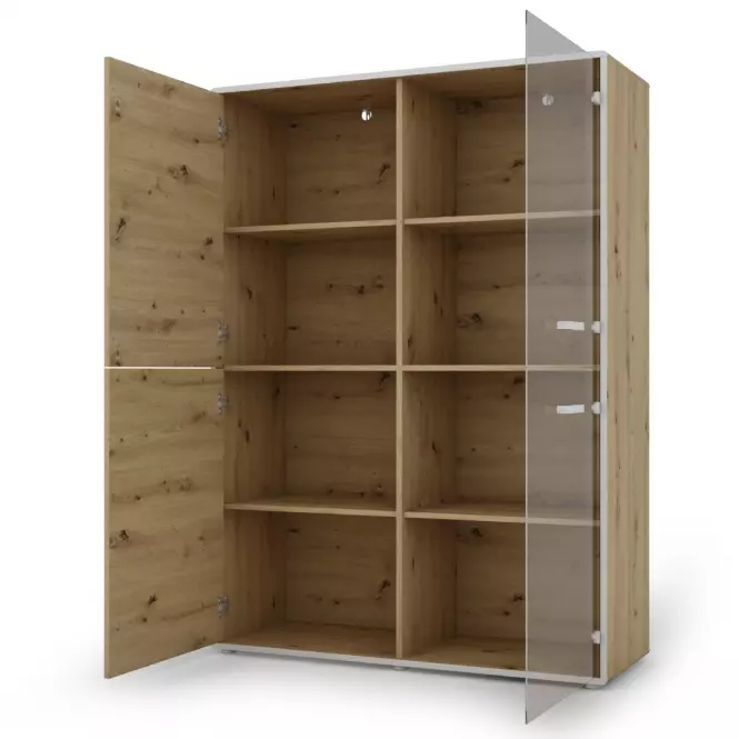 Vitrin Capannoli 120 2d2g tölgy artisan/fehér,5