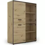Vitrin Capannoli 120 2d2g tölgy artisan/fekete