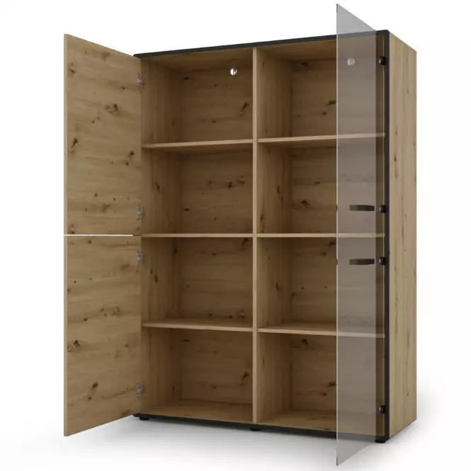 Vitrin Capannoli 120 2d2g tölgy artisan/fekete,5