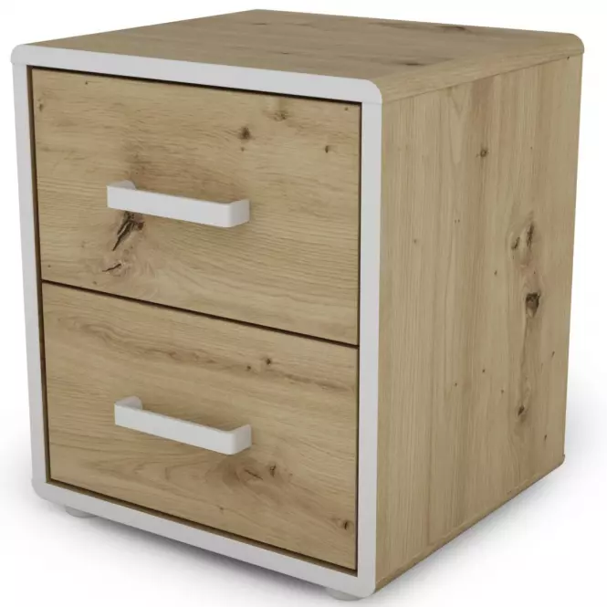 Éjjeliszekrény Capannoli 40 2s tölgy artisan/fehér,4