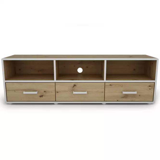 Szekrény RTV capannoli 150 3s tölgy artisan/fehér,3