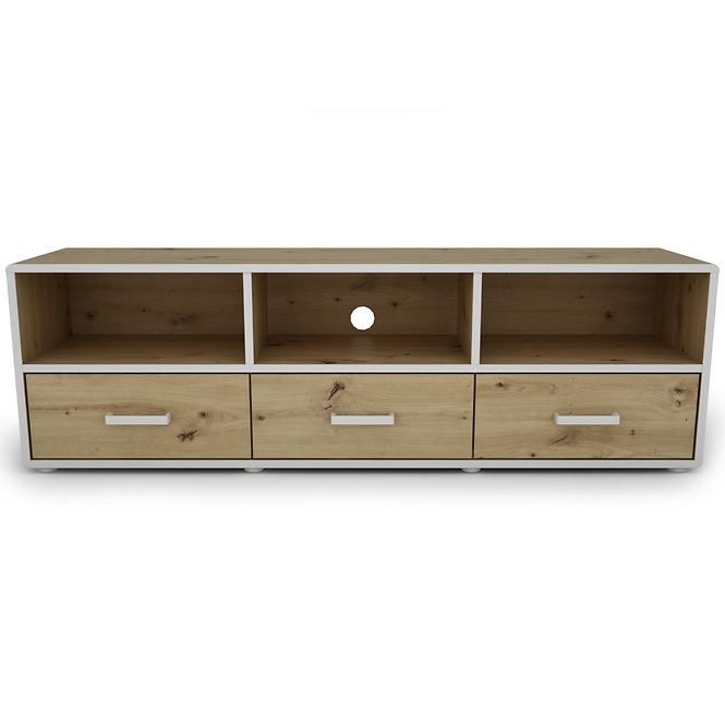 Szekrény RTV capannoli 150 3s tölgy artisan/fehér,3
