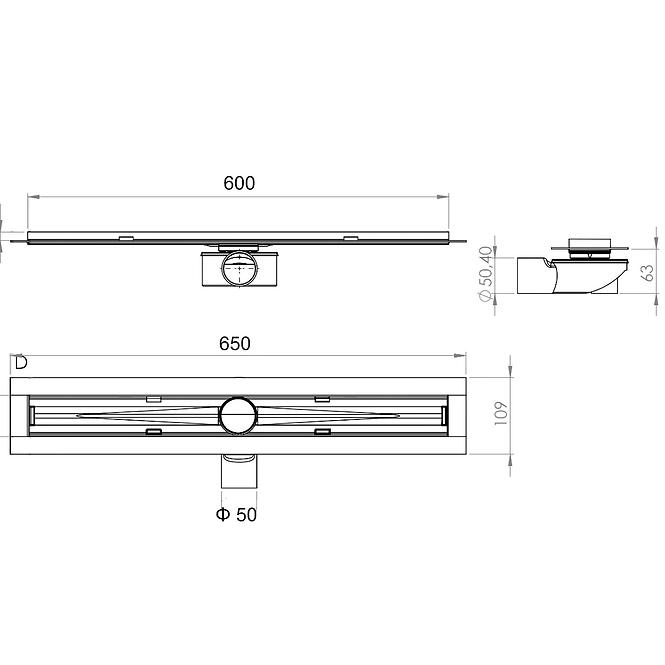 Lineáris vízelvezetés Axus 600 12309