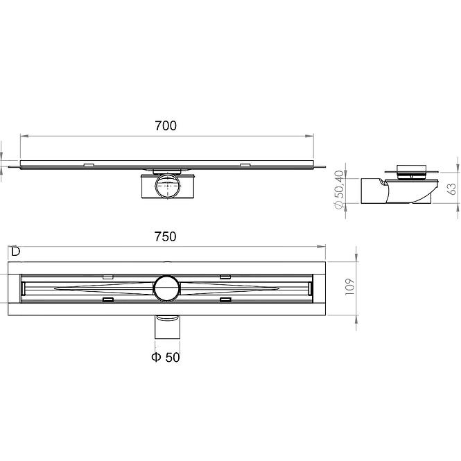 Lineáris vízelvezetés Axus 700 12312