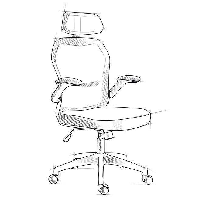 Irodai szék Nova Mlm-611614 fekete,3