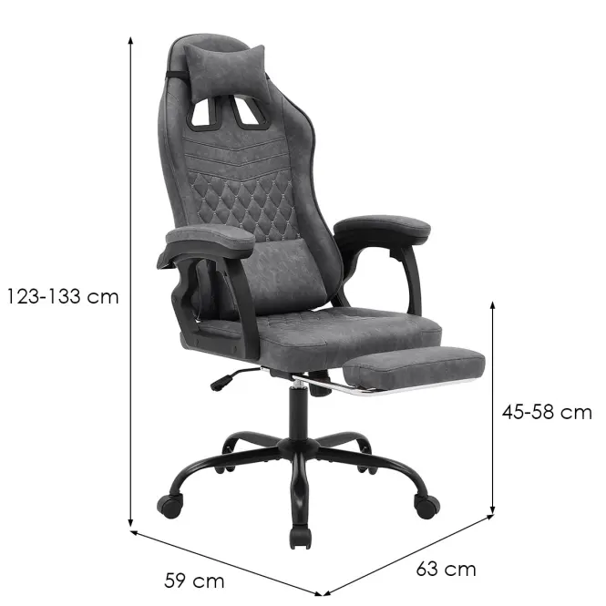 Irodai szék Nelson Mlm-611602-F szürke,2