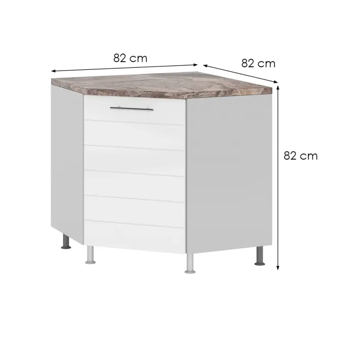 Sarok konyhaszekrény Daria DN 90x90 1D
