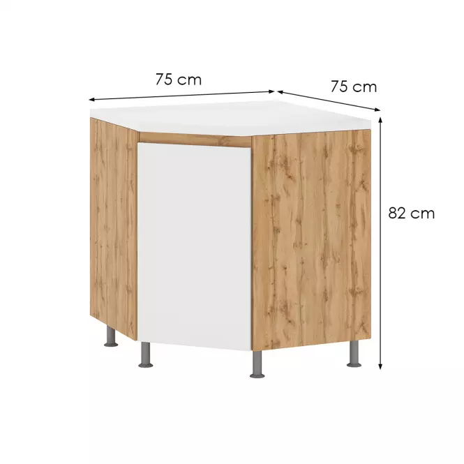 Sarok konyhaszekrény Magnolia DN 85x85 1D