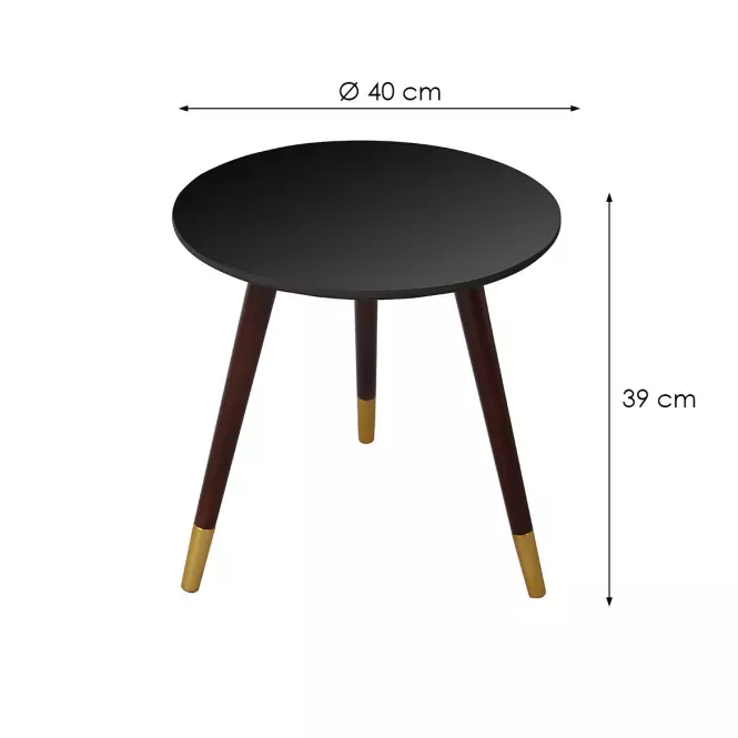 Dohányzóasztal 62059-40x40 fekete