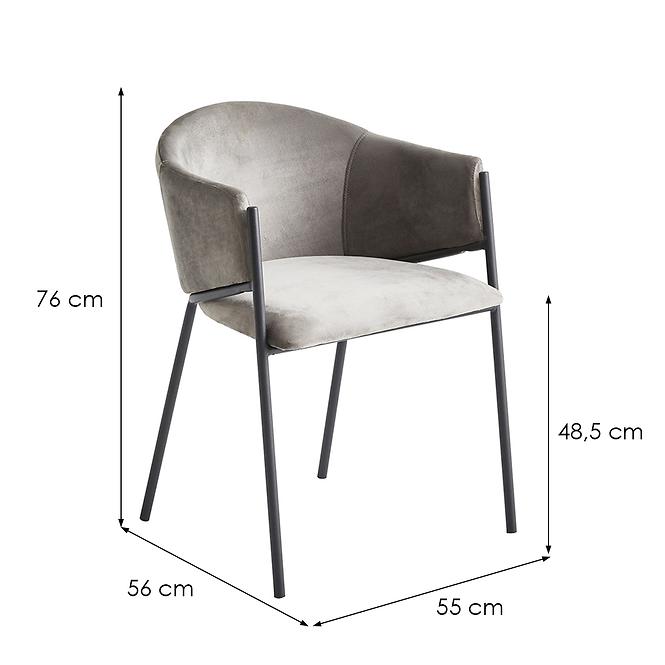 Szék Otto 80248b szürke/fekete
