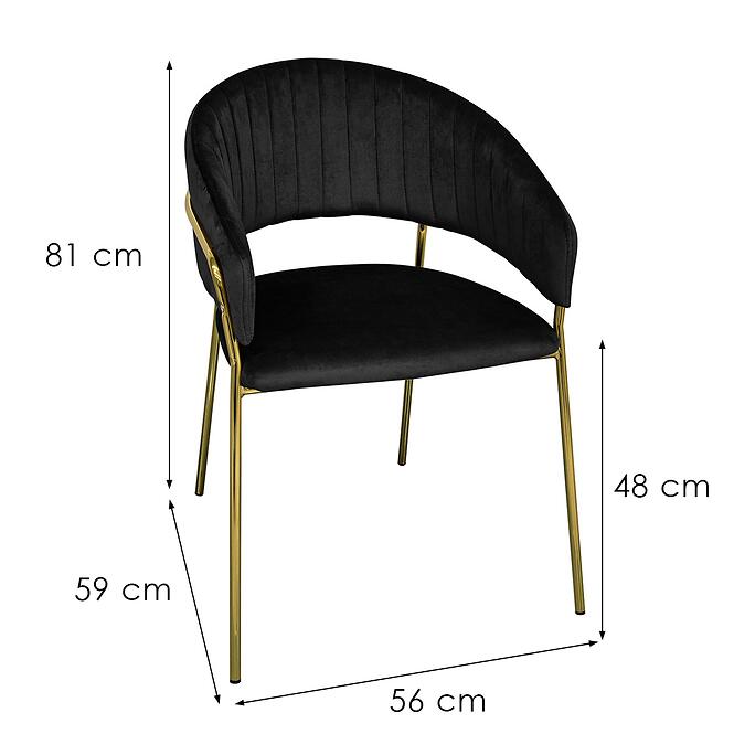 Szék Lido 80171g fekete/arany