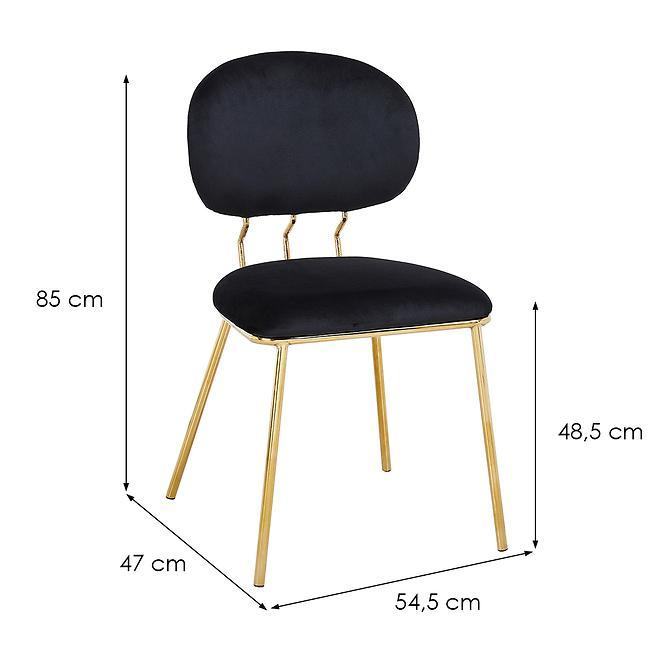 Szék Glow 80362 fekete/arany