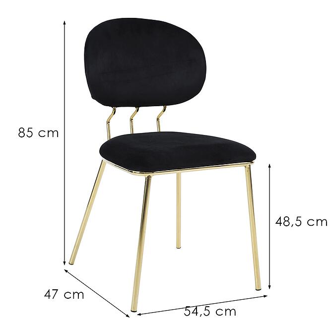 Szék Glow 80362 fekete/arany