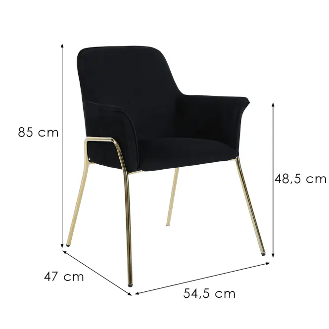 Szék Nero 80363 fekete/arany