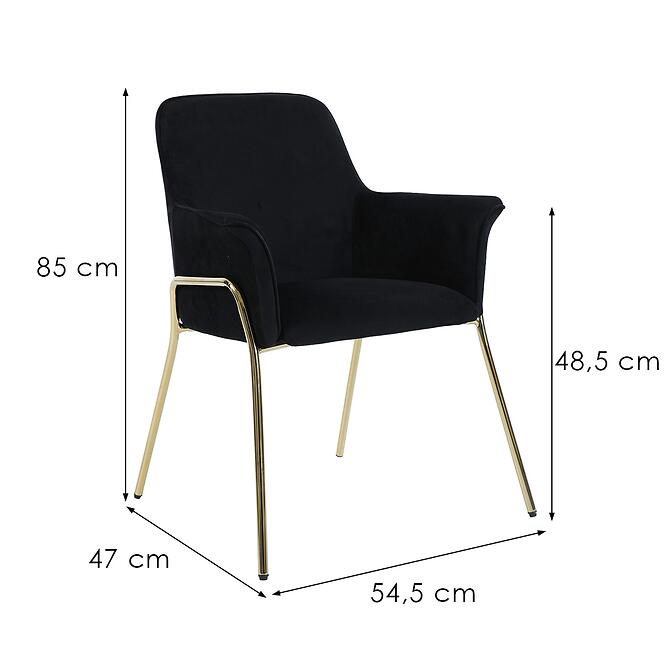 Szék Nero 80363 fekete/arany