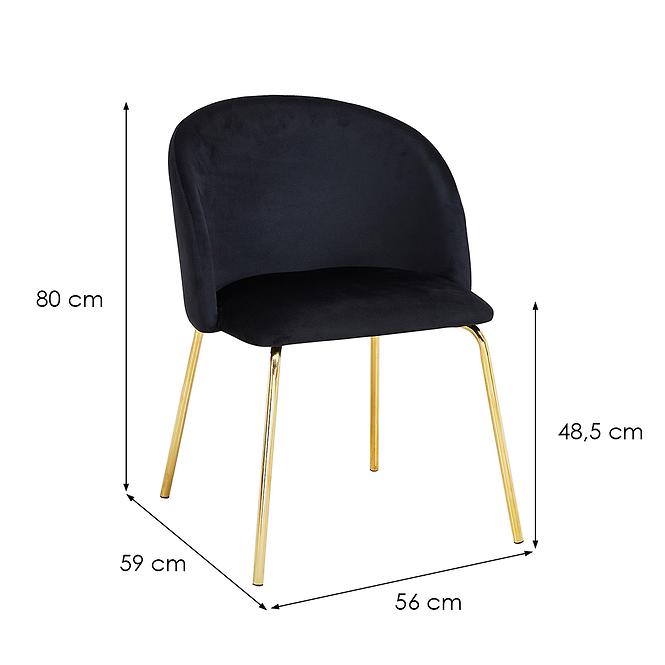 Szék Pure 80107k fekete/arany