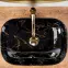 Mosdókagyló Belinda Black Marble Shiny,6