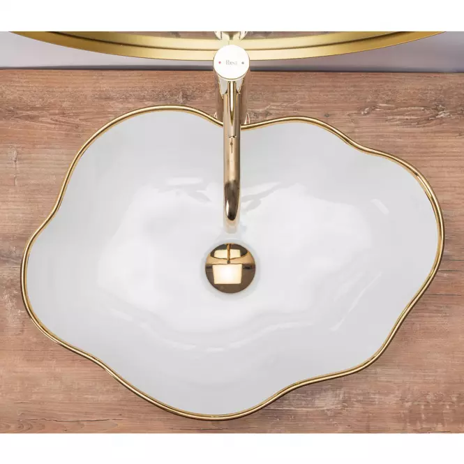 Mosdókagyló Pearl Gold Adge