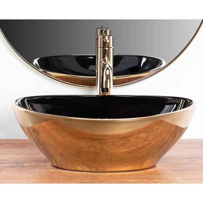 Mosdókagyló Sofia In Black/Gold,5