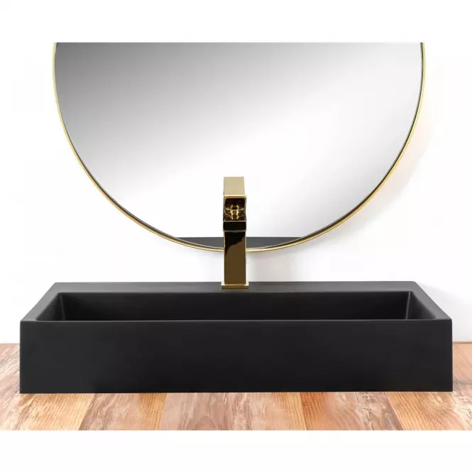 Mosdókagyló a falra Goya Black Mat 60 konglomerátum