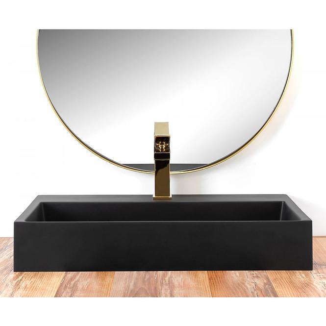 Mosdókagyló a falra Goya Black Mat 60 konglomerátum