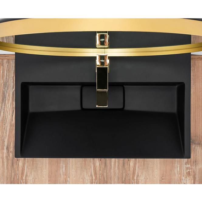 Mosdókagyló a falra Goya Black Mat 60 konglomerátum