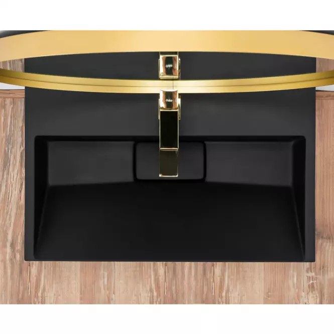 Mosdókagyló a falra Goya Black Mat 60 konglomerátum,6