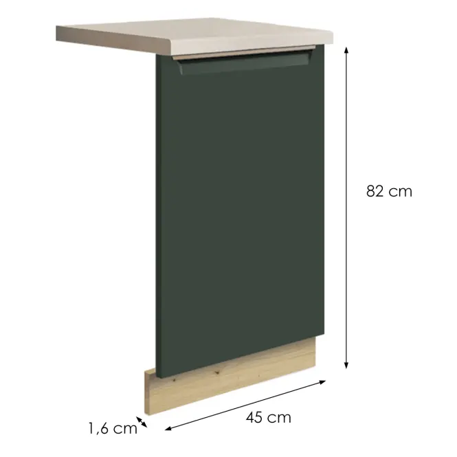 Konyhaszekrény Glamour zm 45 green