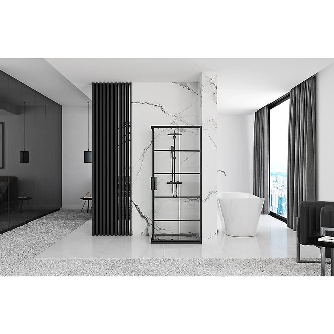 Zuhanykabin Concept black 80x80x190