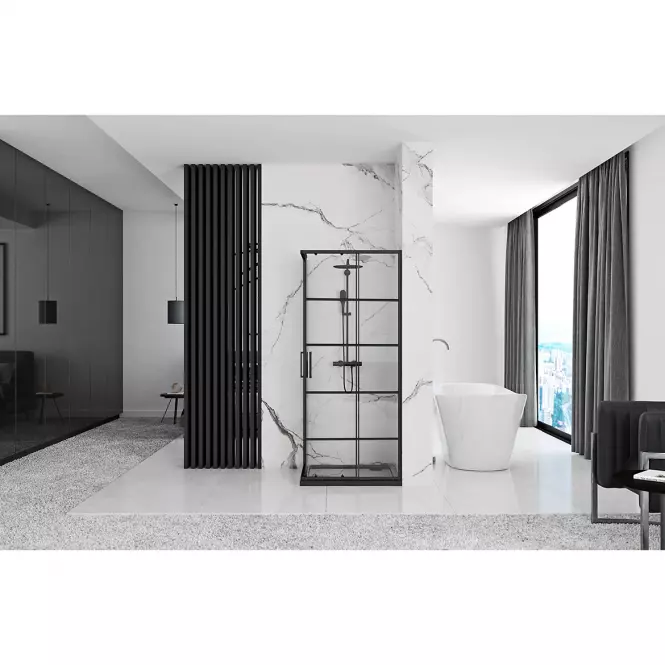 Zuhanykabin Concept black 90x90x190