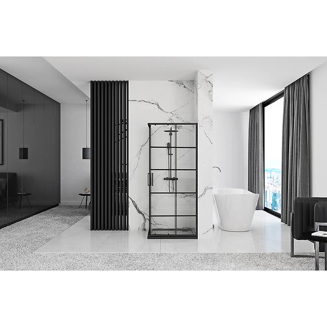Zuhanykabin Concept black 90x90x190