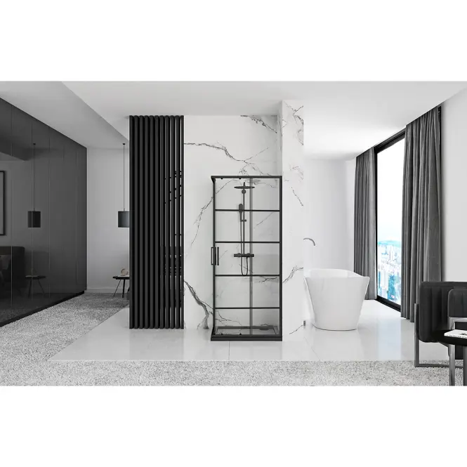 Zuhanykabin Concept black 100x80x190,3