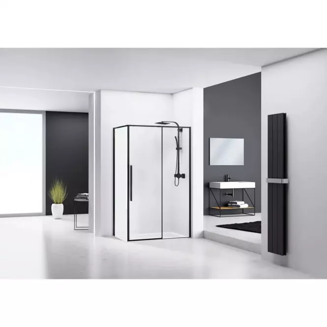 Zuhanykabin Solar black 120x90