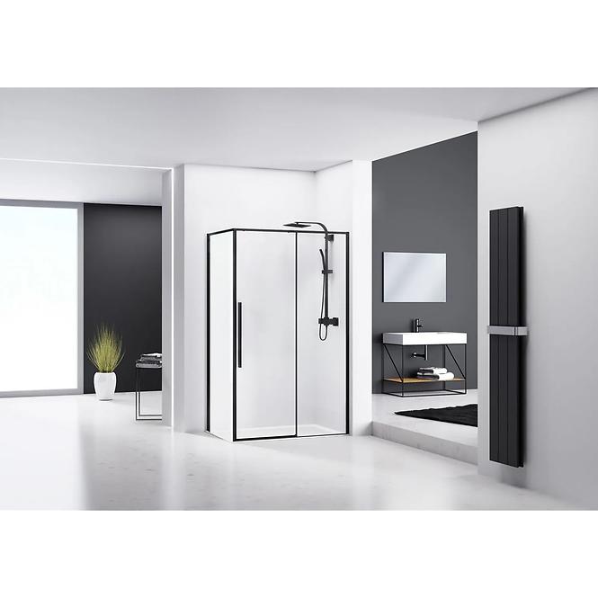 Zuhanykabin Solar black 120x90