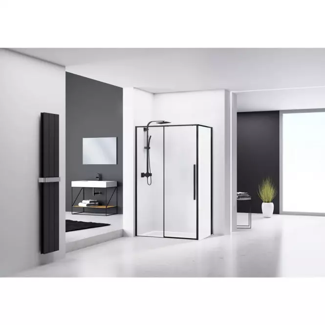 Zuhanykabin Solar black 120x90