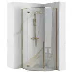 Zuhanykabin Diamond gold 90x90x195