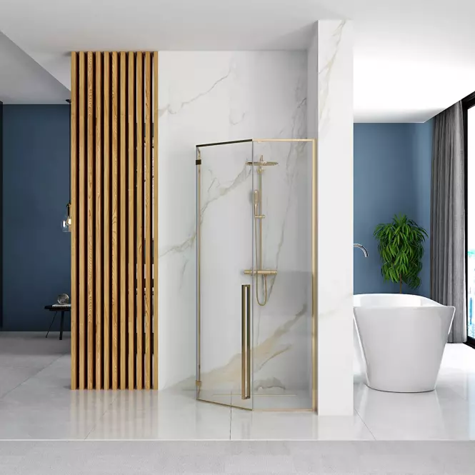 Zuhanykabin Diamond gold 90x90x195,2