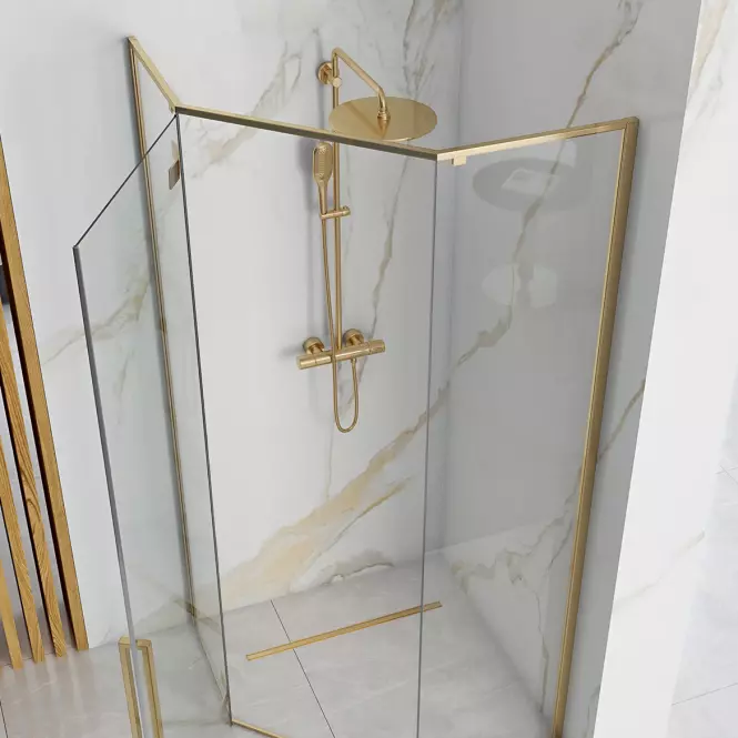Zuhanykabin Diamond gold 90x90x195,4
