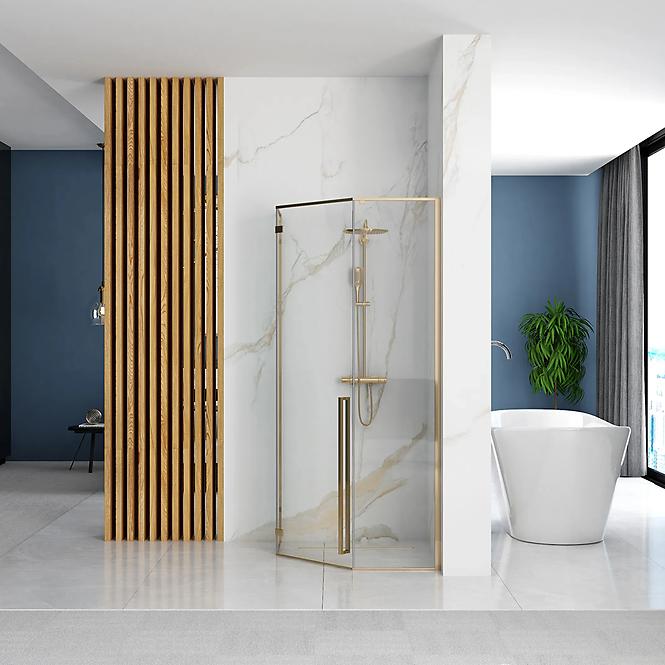 Zuhanykabin Diamond gold 80x80x195
