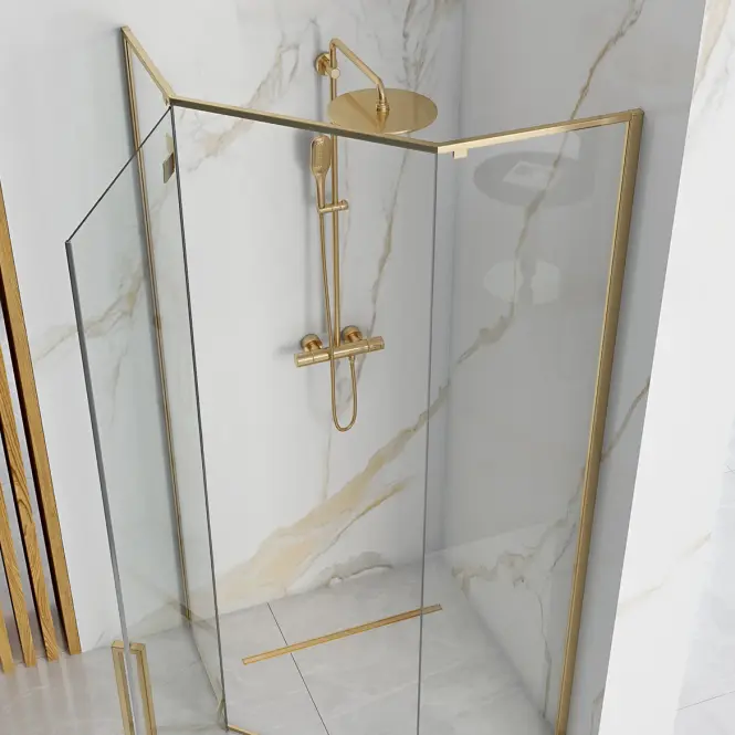 Zuhanykabin Diamond gold 80x80x195,4