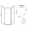 Zuhanykabin Diamond gold 80x80x195,6