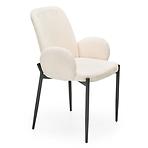 Szék K477 szövet boucle/fém krém 58x58x89