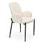 Szék K477 szövet boucle/fém krém 58x58x89